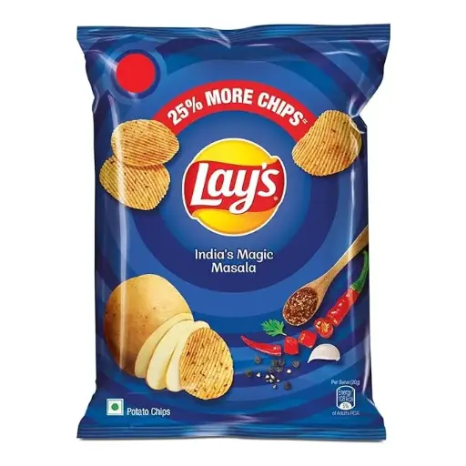 Lay's Potato Chips 48 grams (40 grams + 8 grams EXTRA) ,India's Masala Magic Flavour, Crunchy Chips & Snacks